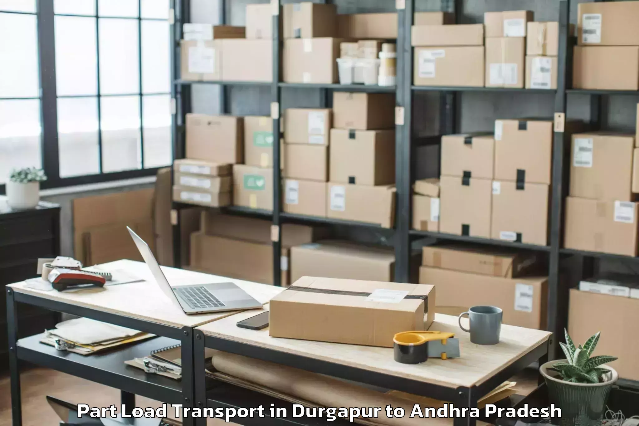 Professional Durgapur to Vijayawada Airport Vga Part Load Transport